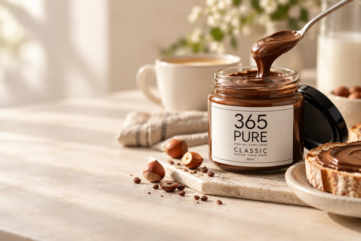 365 PURE CLASSIC hazelnut cacao spread daily enjoyment lifestyle