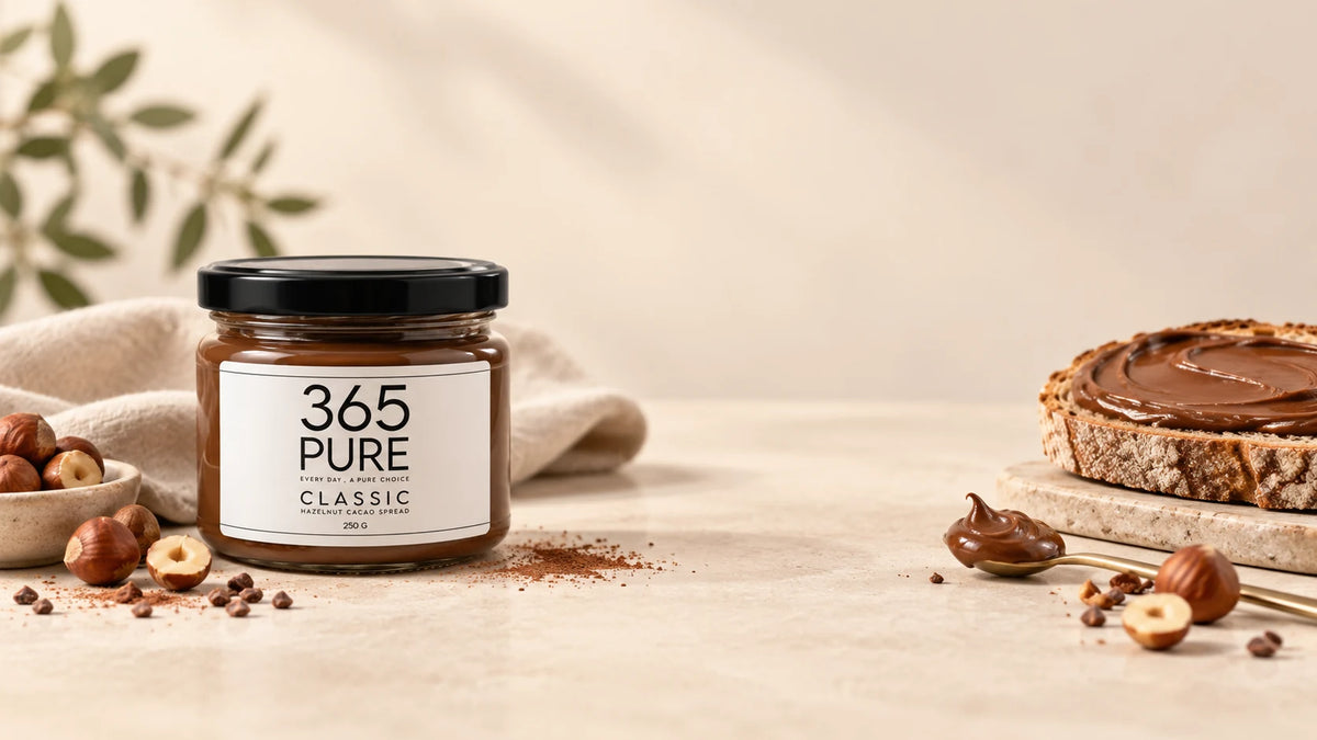 365 PURE CLASSIC hazelnut cacao spread shop collection hero